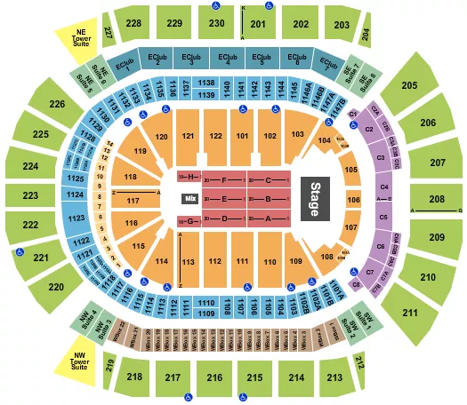 ENDSTAGE 4 Seating Map Seating Chart