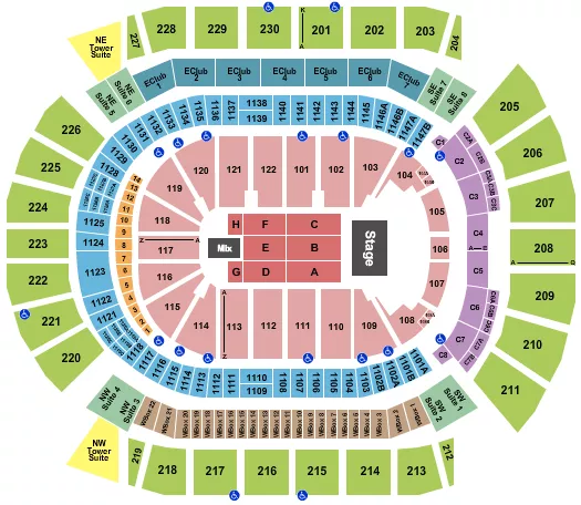 ENDSTAGE 9 Seating Map Seating Chart