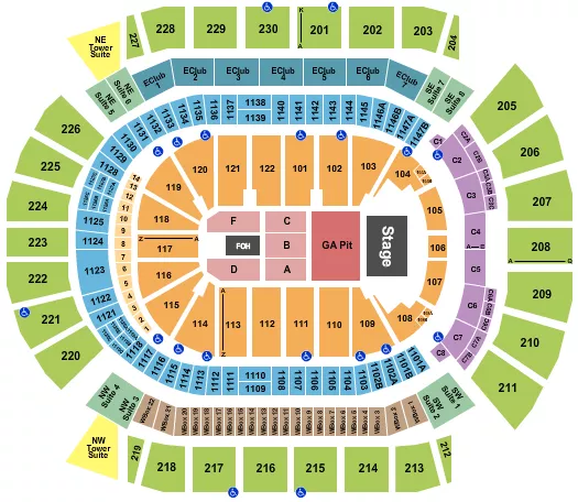 ENDSTAGE GA PIT 4 Seating Map Seating Chart