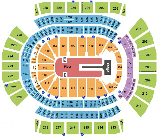 FLORENCE AND THE MACHINE Seating Map Seating Chart