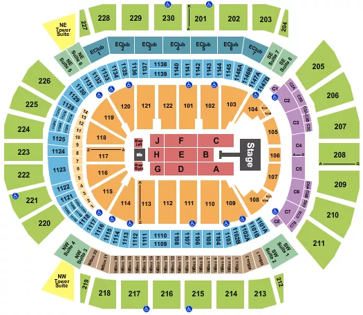JONAS BROTHERS 2026 Seating Map Seating Chart
