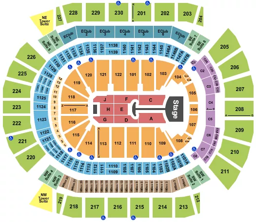 LADY GAGA Seating Map Seating Chart