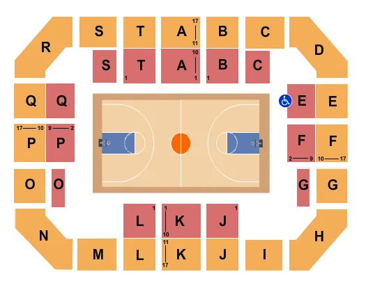 BASKETBALL Seating Map Seating Chart