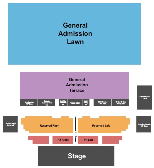 END STAGE Seating Map Seating Chart
