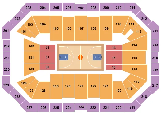 BASKETBALL Seating Map Seating Chart