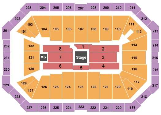 CENTER STAGE Seating Map Seating Chart