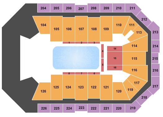 DISNEY ON ICE Seating Map Seating Chart