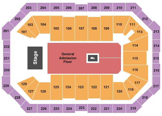 ENDSTAGE GA FLOOR 2 Seating Map Seating Chart
