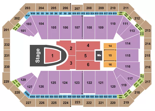 FOR KING AND COUNTRY Seating Map Seating Chart