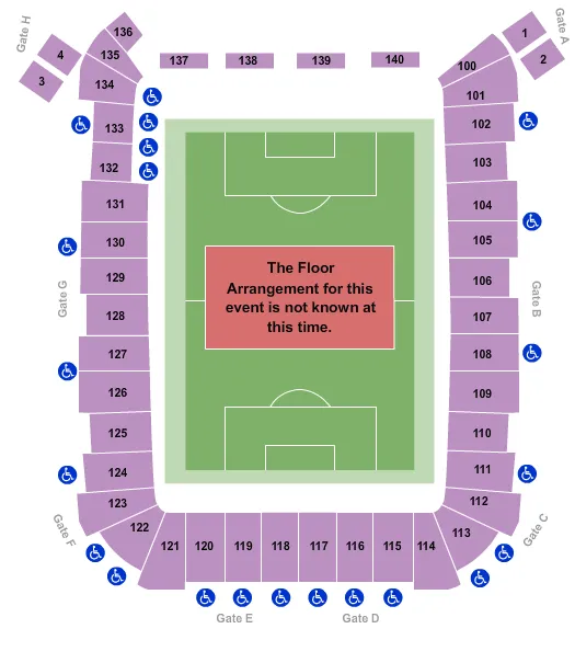 DICKS SPORTING GOODS PARK GENERIC FLOOR Seating Map Seating Chart
