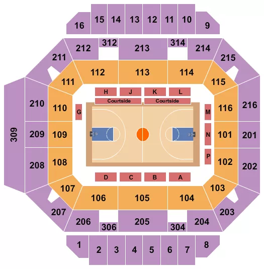 BASKETBALL WOMEN Seating Map Seating Chart
