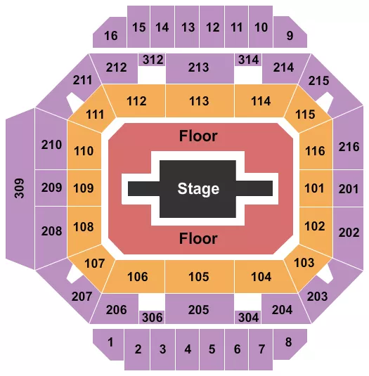 CENTER STAGE Seating Map Seating Chart