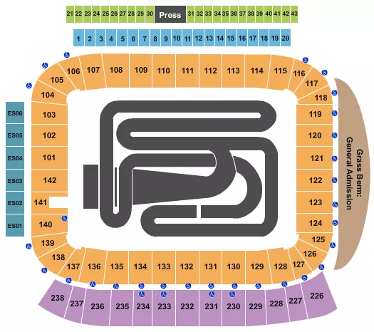 DIGNITY HEALTH SPORTS PARK STADIUM SMX Seating Map Seating Chart