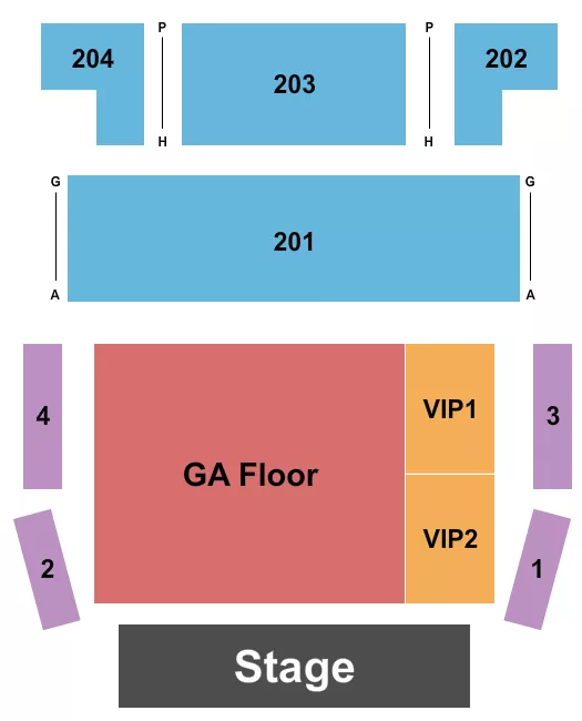 ENDSTAGE GA FLOOR 6 Seating Map Seating Chart