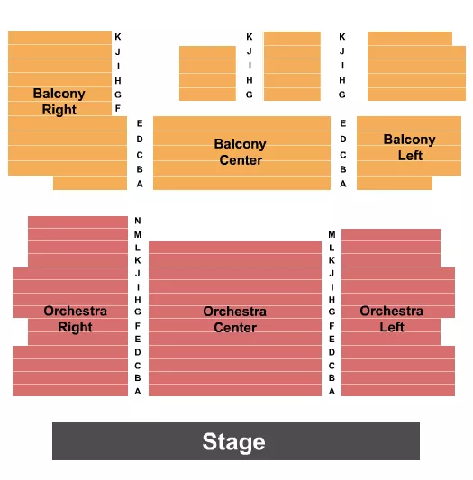 ENDSTAGE NO TABLE Seating Map Seating Chart