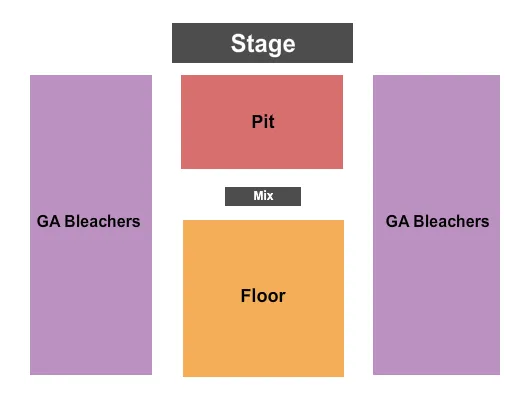 GA PIT FLOOR BLEACHERS Seating Map Seating Chart