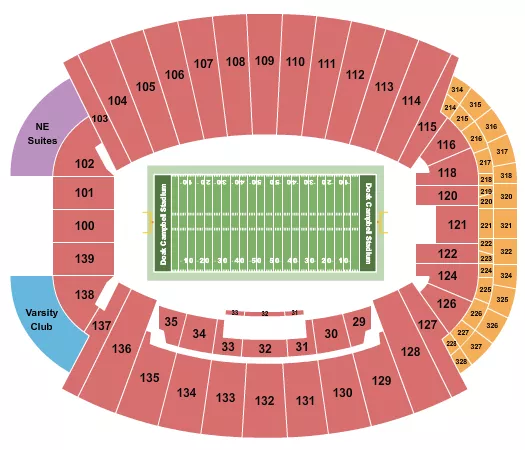 FOOTBALL 2 Seating Map Seating Chart