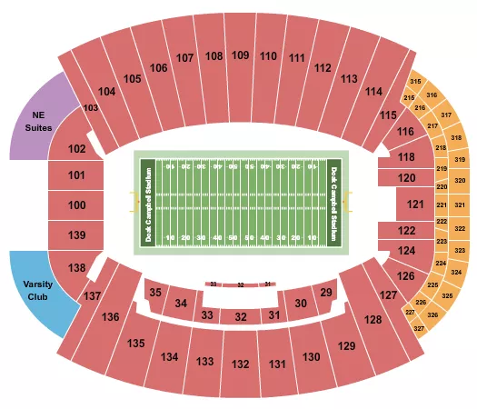 FOOTBALL Seating Map Seating Chart