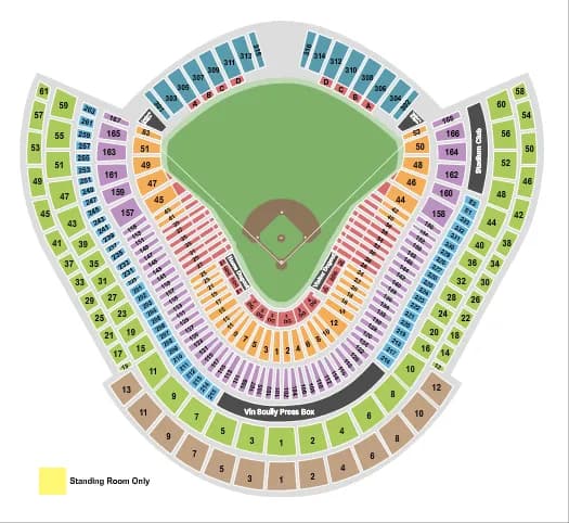 BASEBALL Seating Map Seating Chart