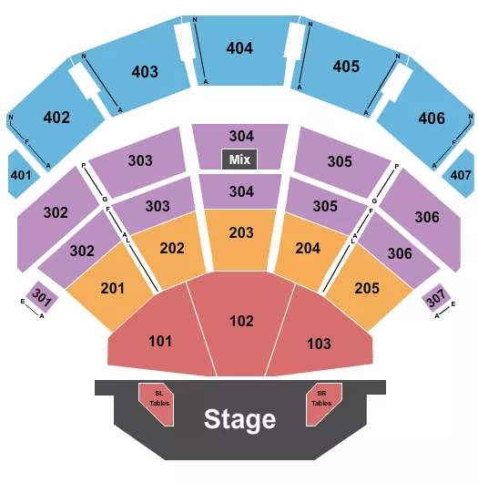 ENDSTAGE STAGE TABLES Seating Map Seating Chart
