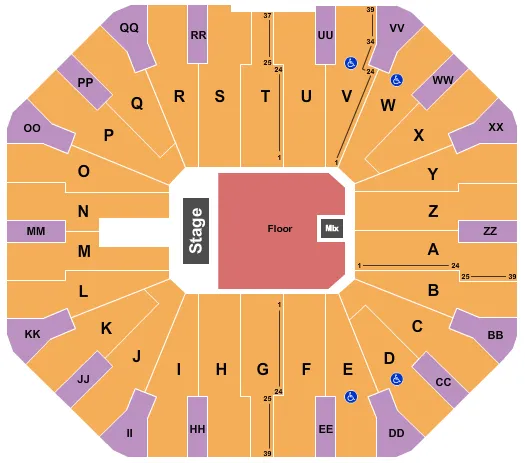 ENDSTAGE 2 Seating Map Seating Chart