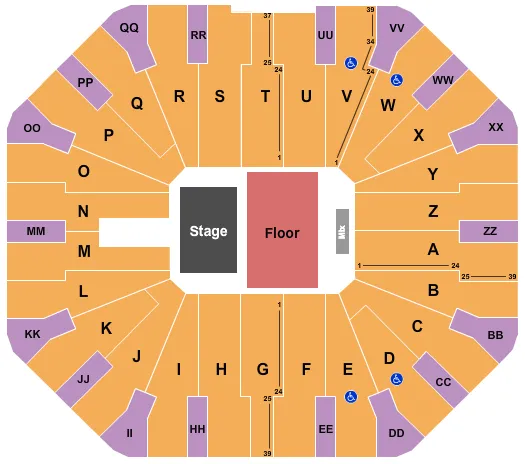 ENDSTAGE 3 Seating Map Seating Chart