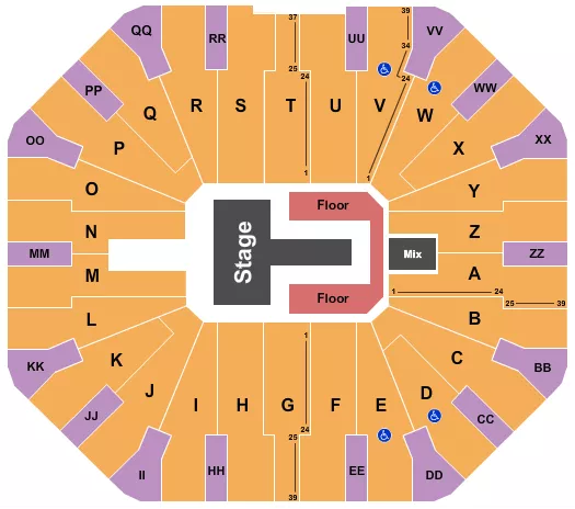 J BALVIN Seating Map Seating Chart