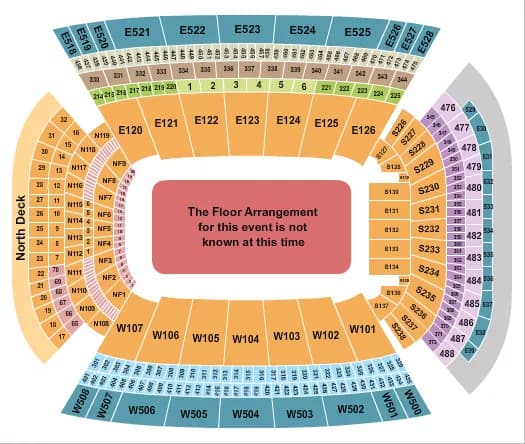 DONALD W REYNOLDS RAZORBACK STADIUM GENERIC FLOOR Seating Map Seating Chart