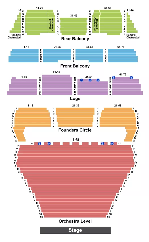 ENDSTAGE Seating Map Seating Chart