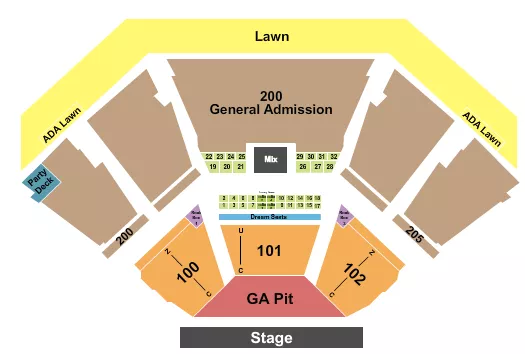 ENDSTAGE GA PIT GAUPPER Seating Map Seating Chart