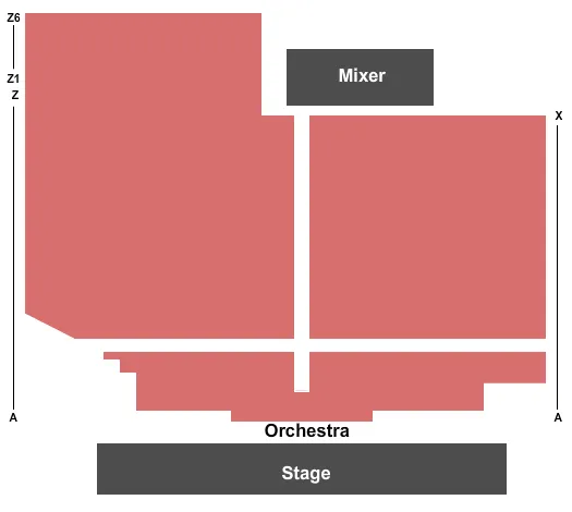 END STAGE Seating Map Seating Chart