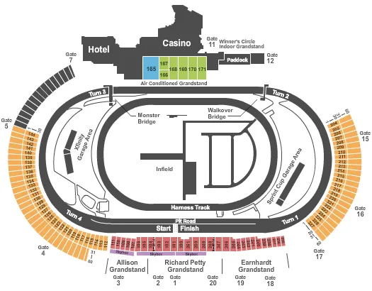 RACING Seating Map Seating Chart