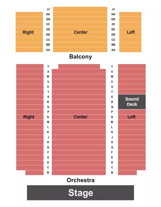 ENDSTAGE Seating Map Seating Chart