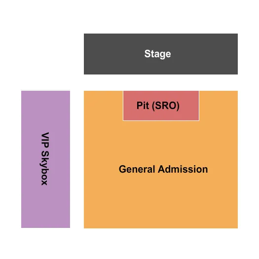 DR PEPPER PARK GA PIT Seating Map Seating Chart