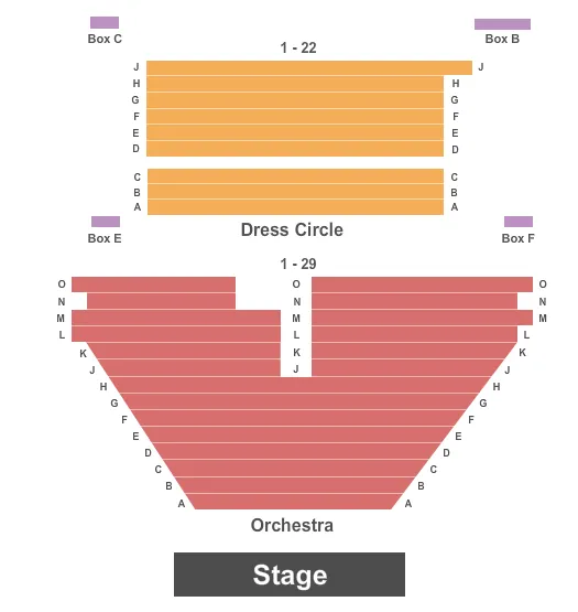 END STAGE Seating Map Seating Chart