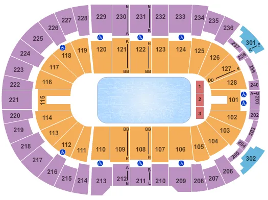 DISNEY ON ICE Seating Map Seating Chart