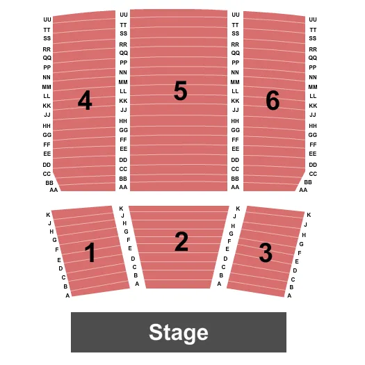 END STAGE Seating Map Seating Chart