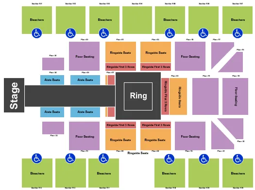 MASTER OF RING 1 Seating Map Seating Chart