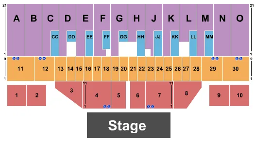 ENDSTAGE 2 Seating Map Seating Chart