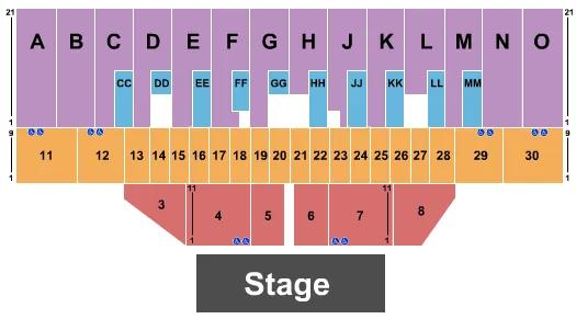 ENDSTAGE 3 Seating Map Seating Chart