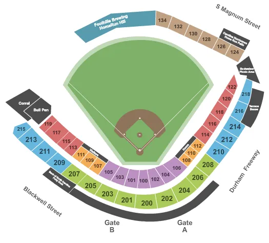BASEBALL Seating Map Seating Chart