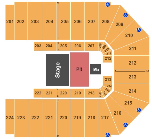 ENDSTAGE PIT ONLY Seating Map Seating Chart