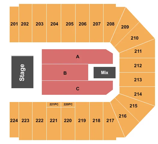 ENDSTAGE 2 Seating Map Seating Chart