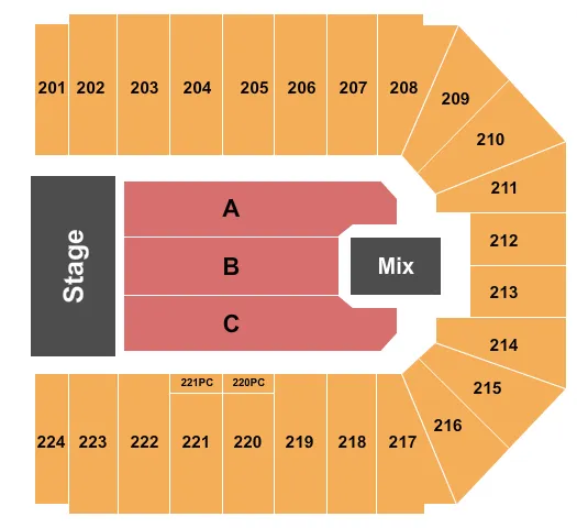 TRANS SIBERIAN ORCHESTRA Seating Map Seating Chart