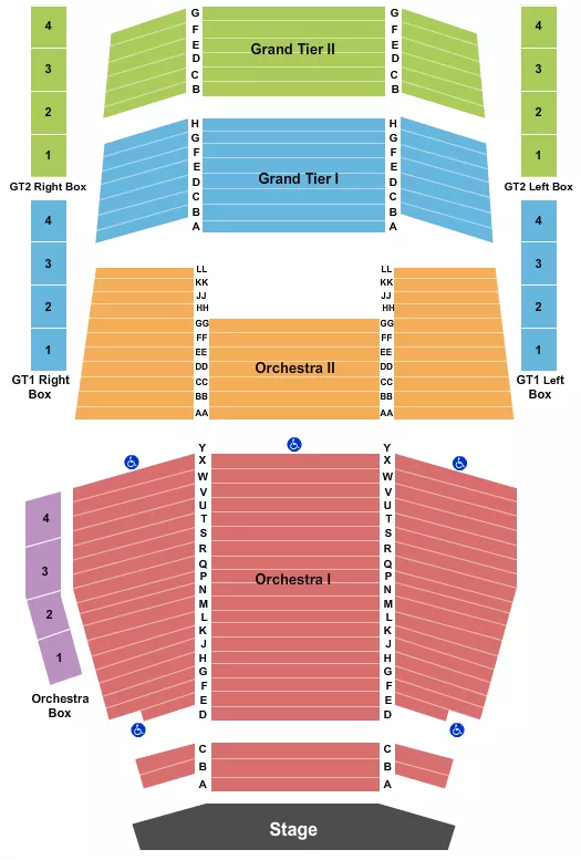 ENDSTAGE BOXES Seating Map Seating Chart