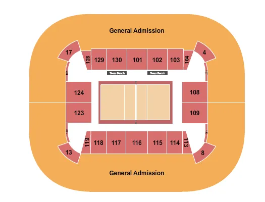 VOLLEYBALL Seating Map Seating Chart