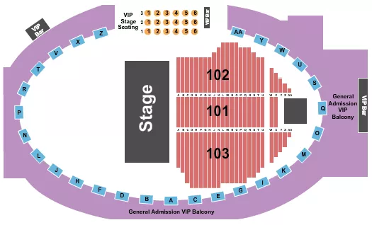 ENDSTAGE RESERVED Seating Map Seating Chart