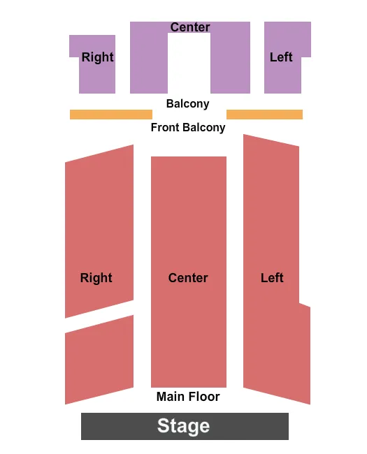 END STAGE Seating Map Seating Chart