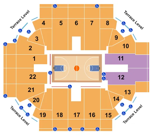 BASKETBALL Seating Map Seating Chart