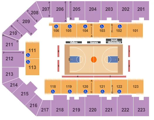 BASKETBALL Seating Map Seating Chart